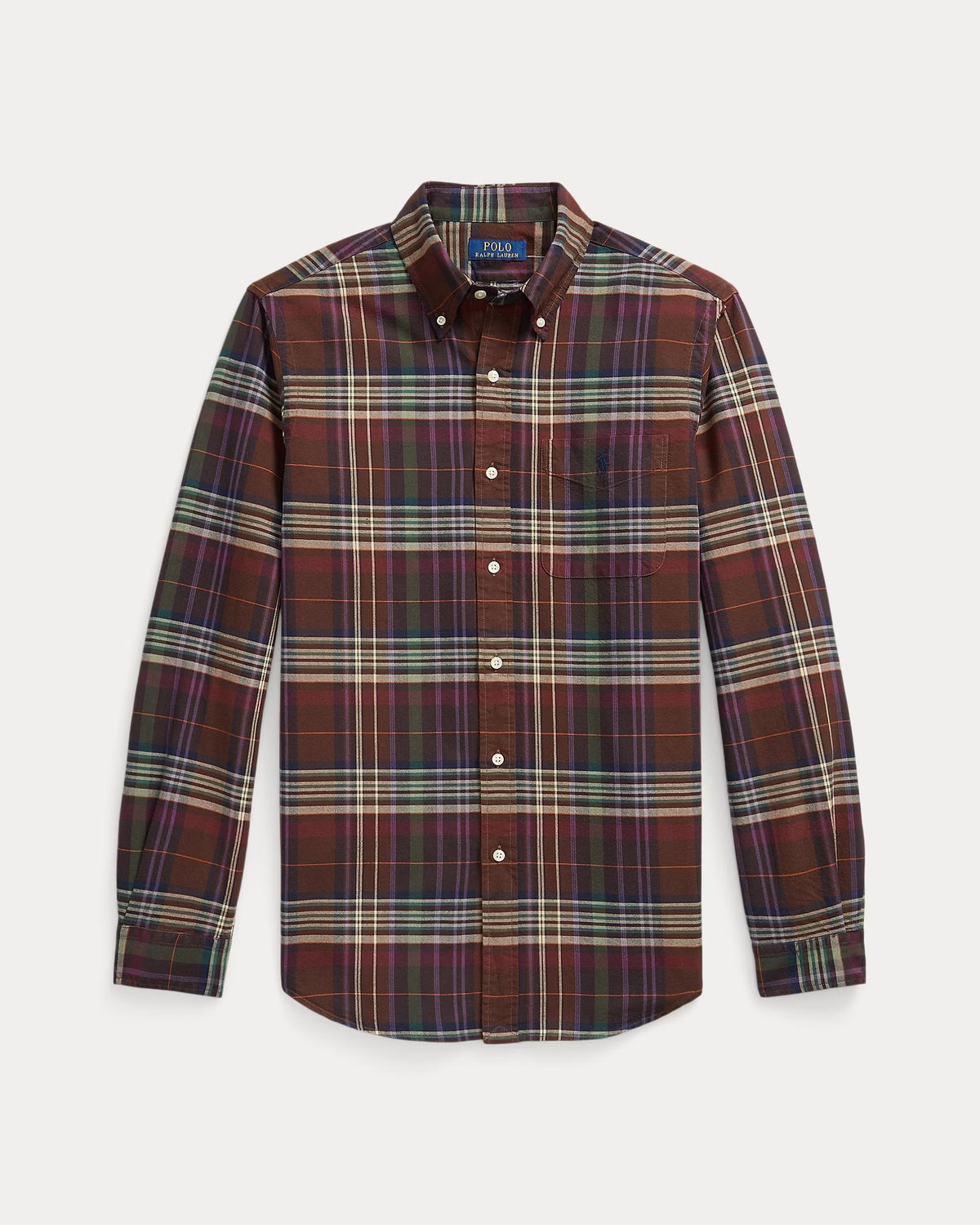 Camicia Oxford a quadri Custom-Fit 710P00629 502 POLO RALPH LAUREN 