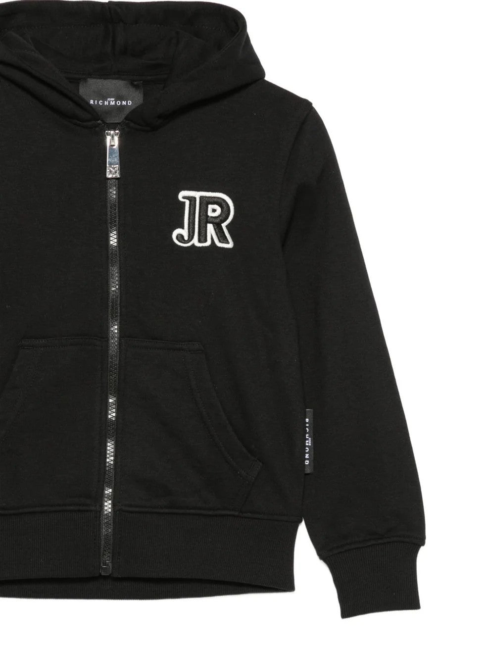 Felpa nera con zip RBA26001FE BLACK RICHMOND 