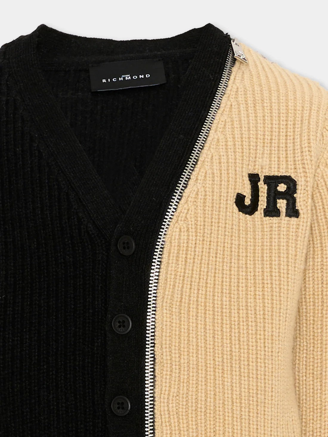 Cardigan con logo RBA26093CD KHAKIPALE RICHMOND 