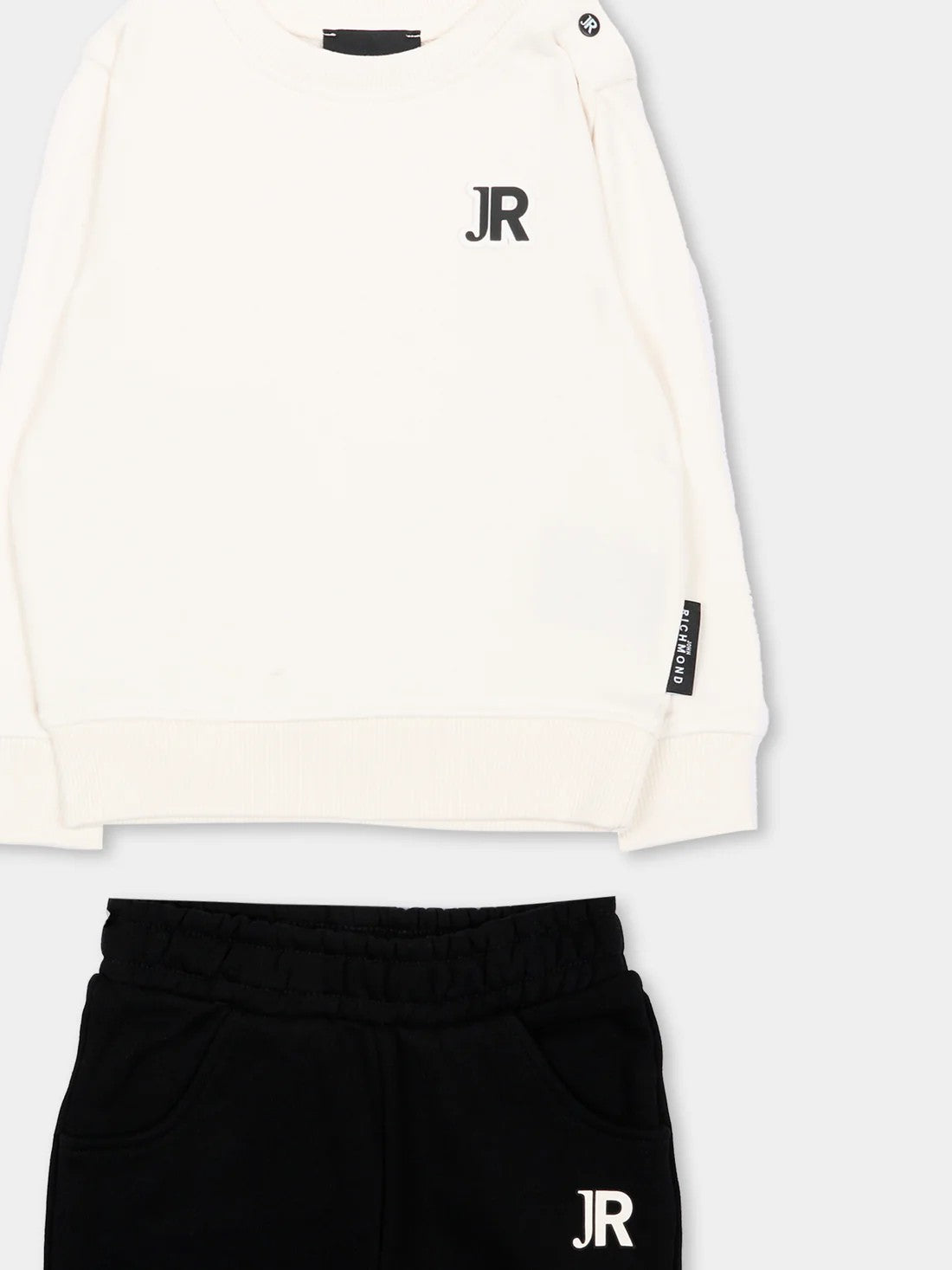 Completo sportivo avorio con logo RIA26011CF OFFWHITE RICHMOND 