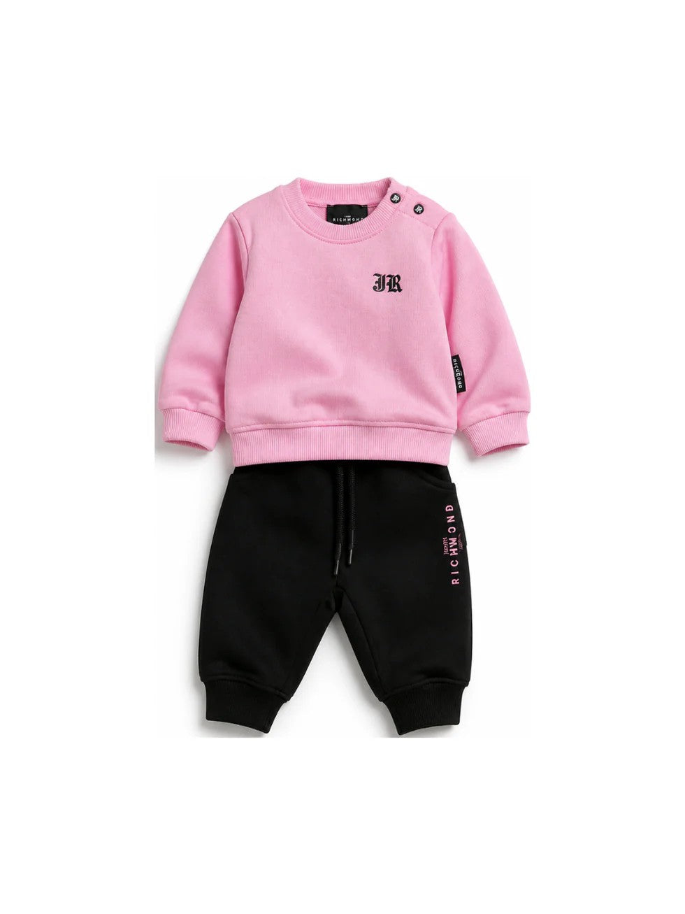 Completo rosa e nero con dettaglio logo RIA26064CF PINKBEG RICHMOND 
