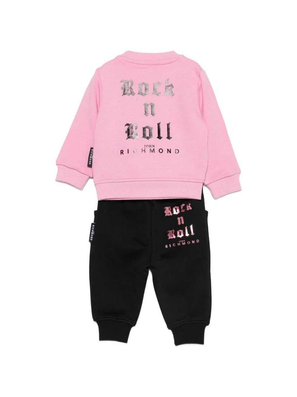 Completo rosa e nero con dettaglio logo RIA26064CF PINKBEG RICHMOND 