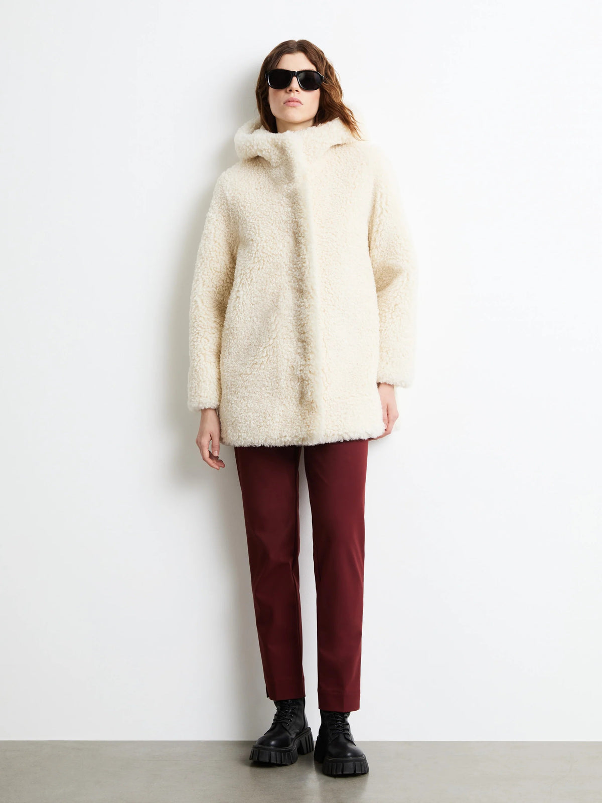 Lamb hood wom jacket W26571 85 RRD 