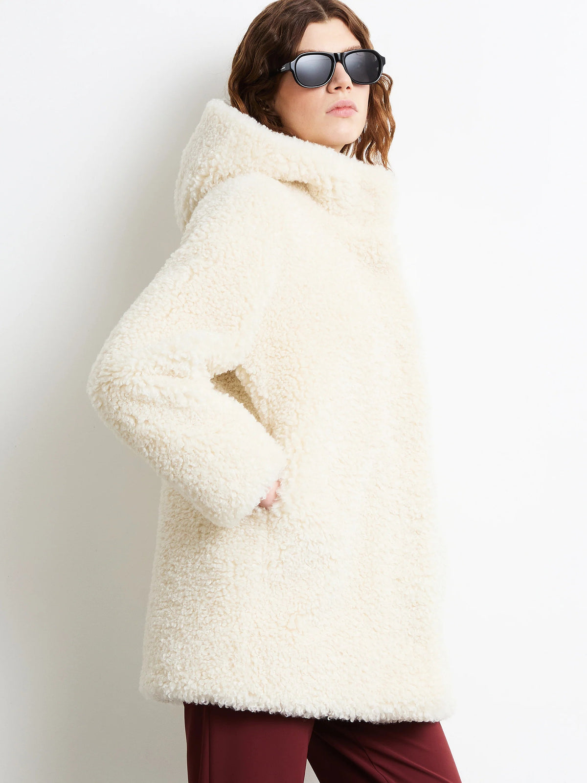 Lamb hood wom jacket W26571 85 RRD 