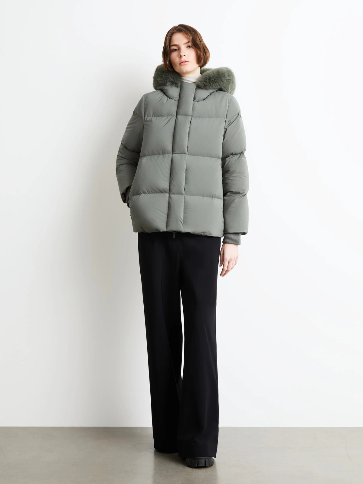 Fly tubic hood fur wom jacket W26583F 85 RRD 