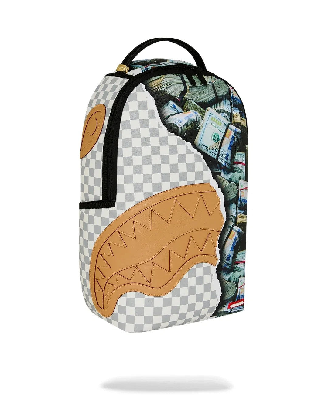 Cream check full of cash backpack 910B8548 NSZ SPRAYGROUND 