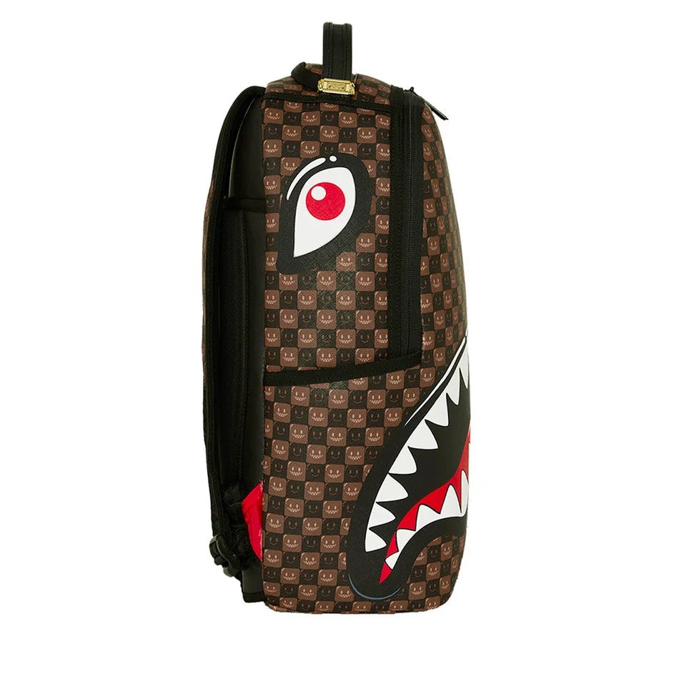 Sharks in Paris wtf bubble brown check backpack 910B8634 NSZ SPRAYGROUND 