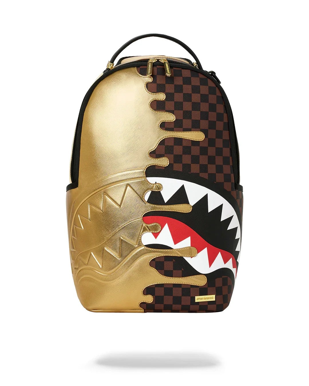 Shark in Paris gold drip backpack 910B9250 NSZ SPRAYGROUND 