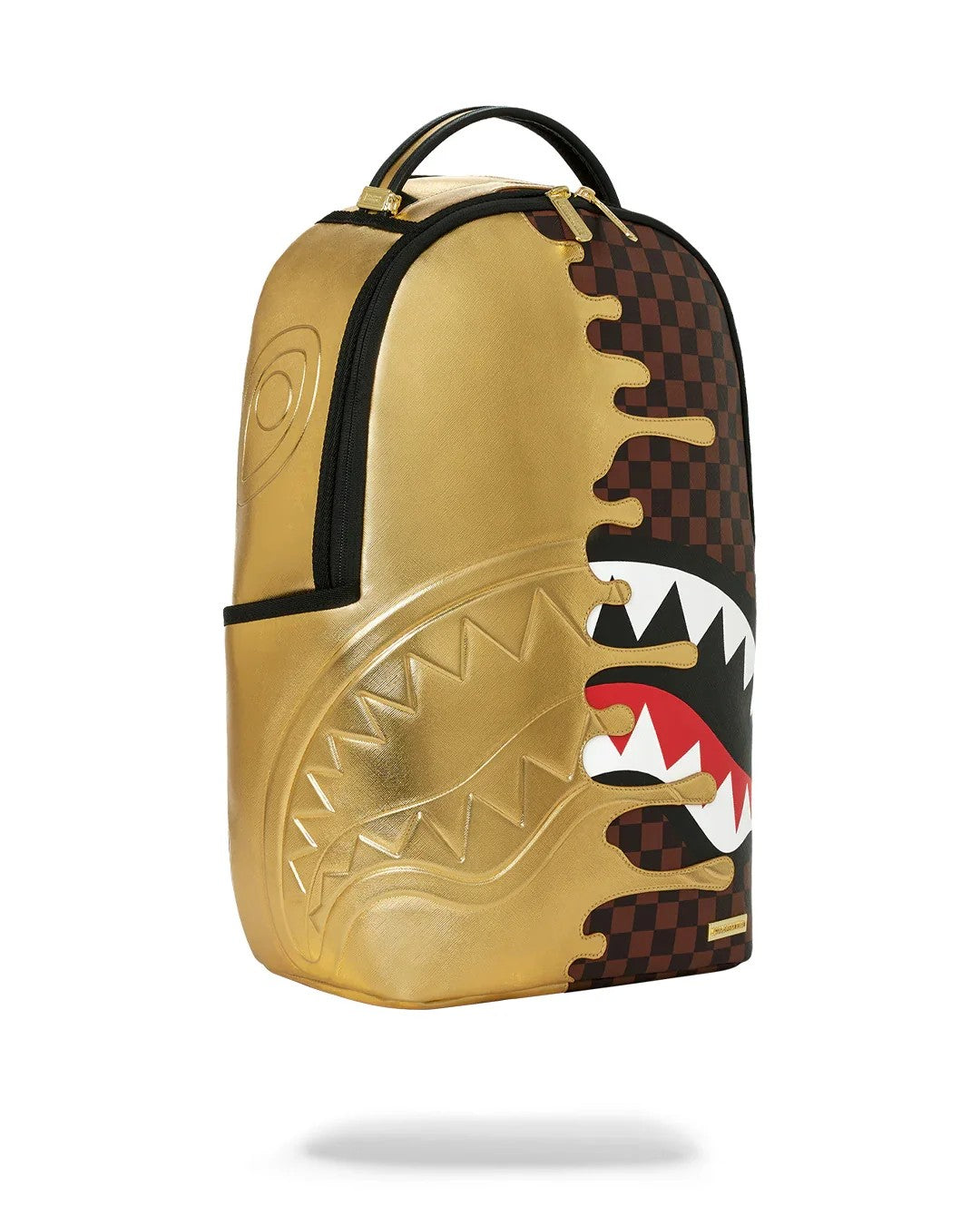 Shark in Paris gold drip backpack 910B9250 NSZ SPRAYGROUND 