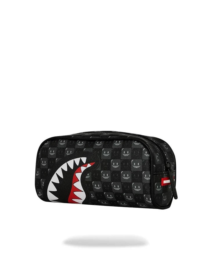 Sharks in Paris wtf bubbly black check pouch 910B9316 NSZ SPRAYGROUND 