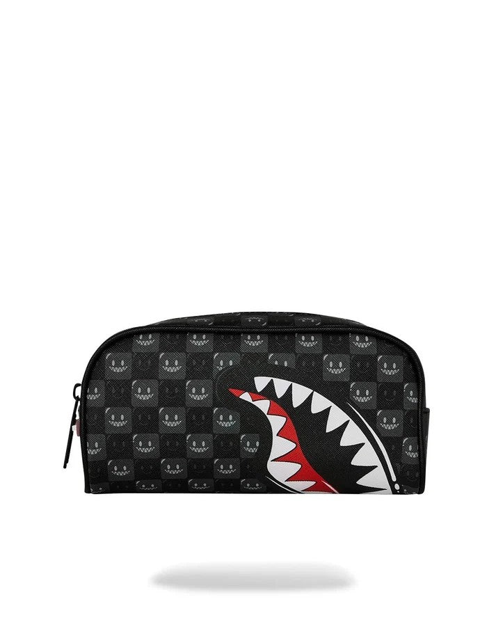 Sharks in Paris wtf bubbly black check pouch 910B9316 NSZ SPRAYGROUND 