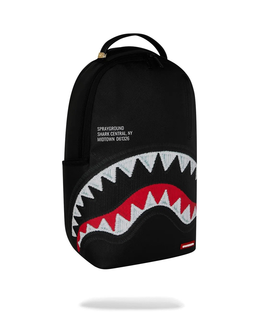 Shark central black embroidered shark backpack 910B9629 NSZ SPRAYGROUND 