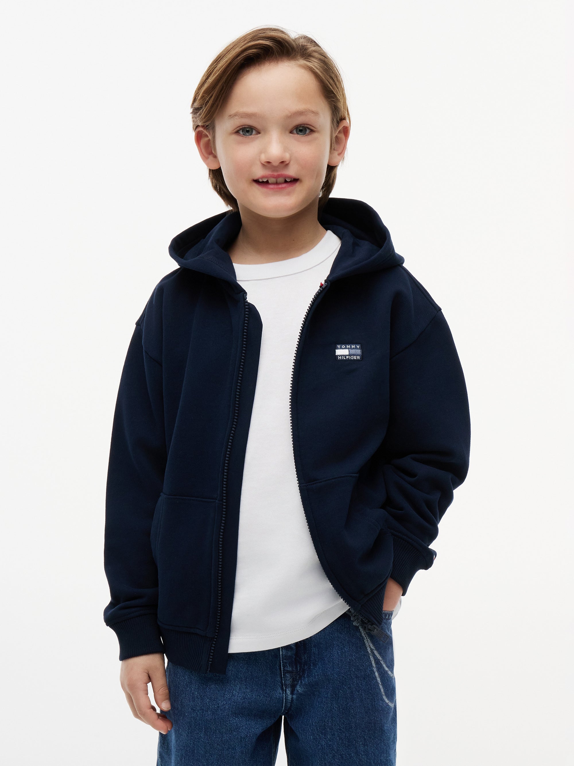 Hoody tonal flag logo KB0KB10553T C1G TOMMY HILFIGER 