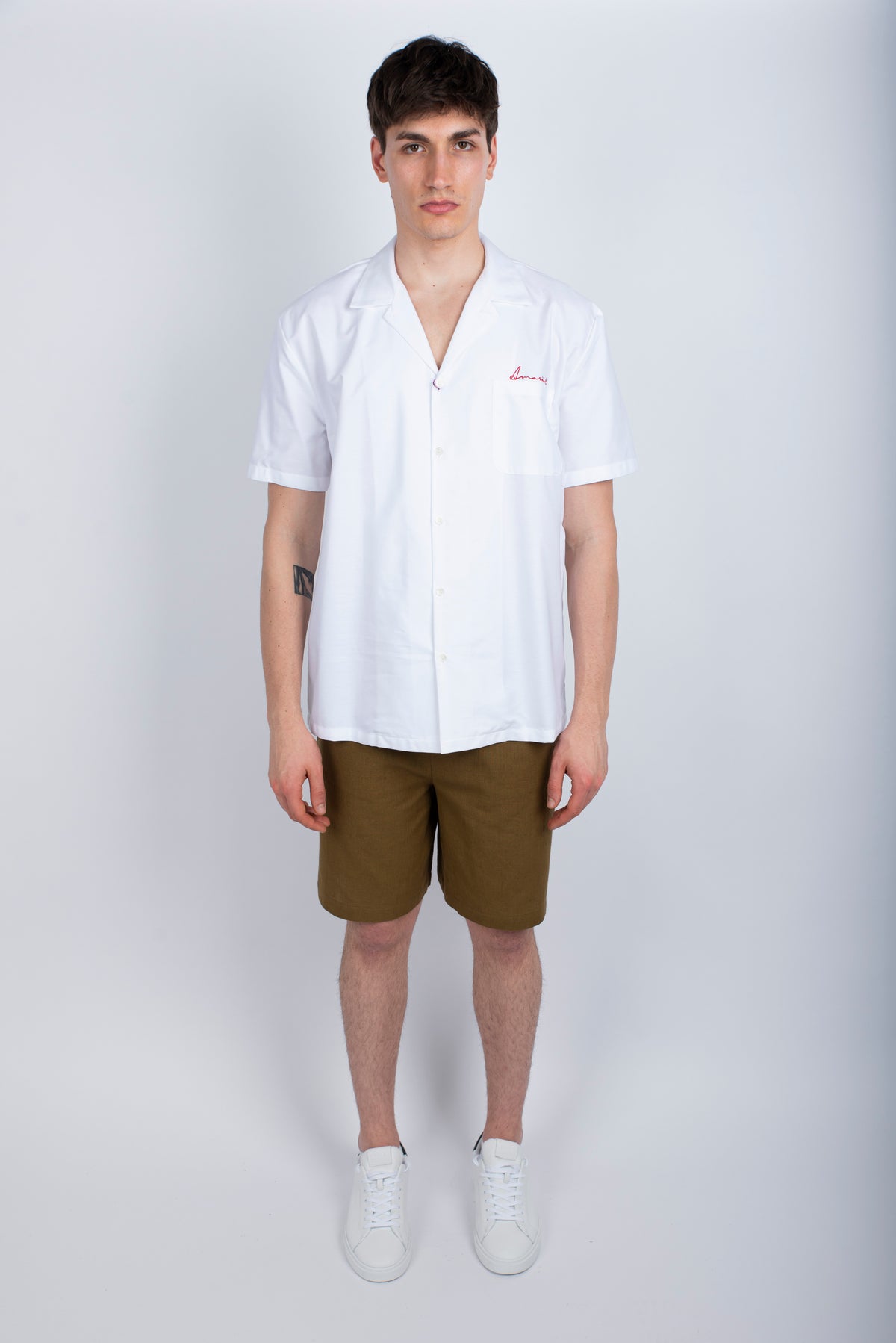Shorts con vita elasticizzata verde oliva Amaranto Uomo B6D0016 DU19M AMARANTO 