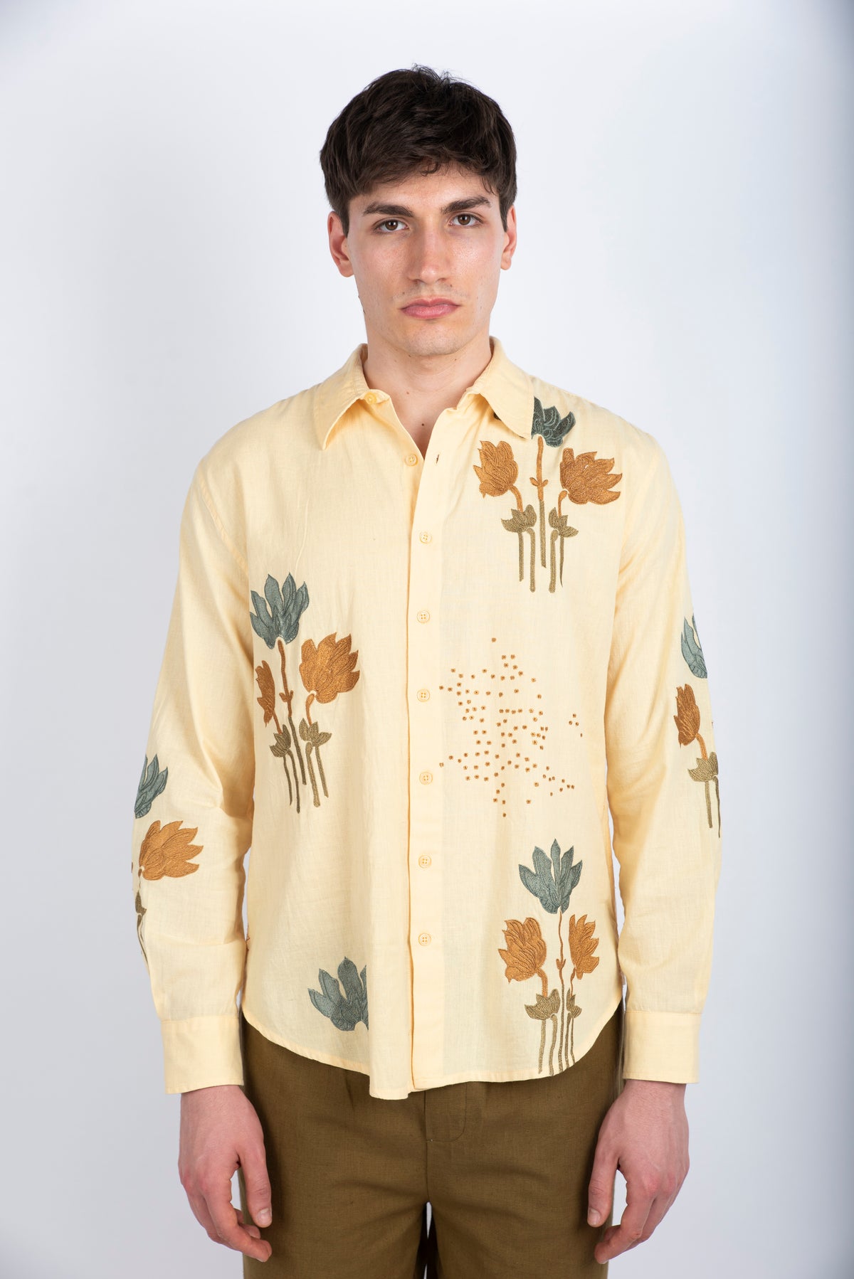 Camicia con ricami Amaranto Uomo B6D0019 DU201M AMARANTO 