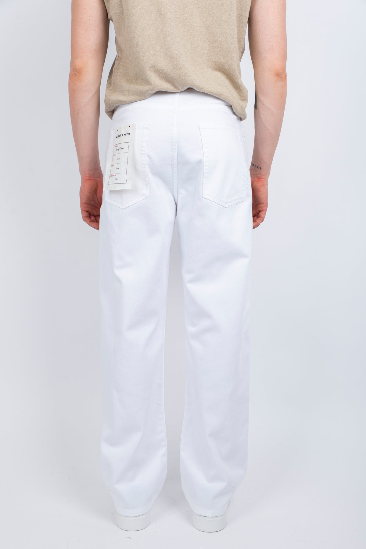 Pantaloni bianco Amaranto Uomo B6D0082 A01 AMARANTO 