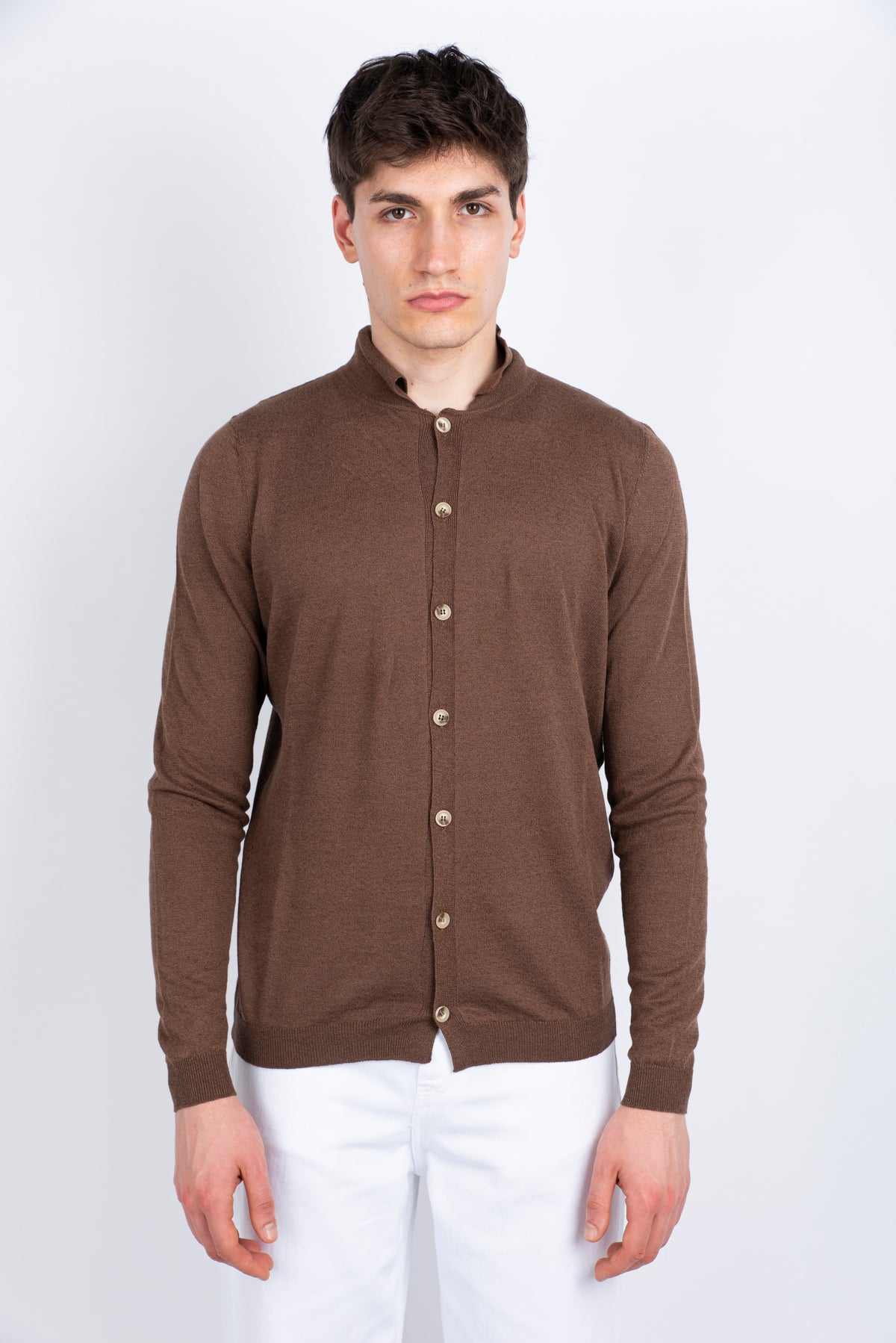 Cardigan cacao Amaranto Uomo B9D0026 DU64M AMARANTO 