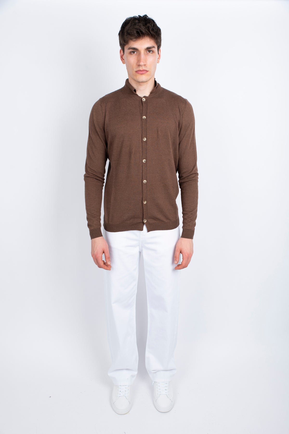 Cardigan cacao Amaranto Uomo B9D0026 DU64M AMARANTO 