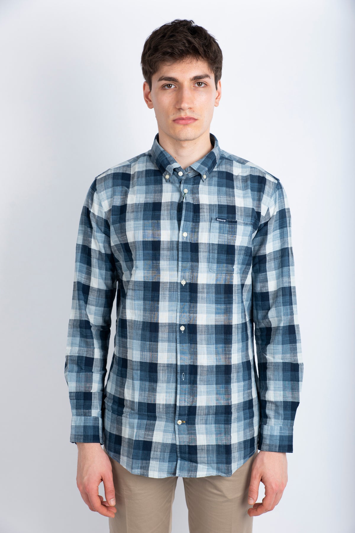 Camicia leggermente aderente Hillroad navy Barbour MSH5450 NY91 BARBOUR 