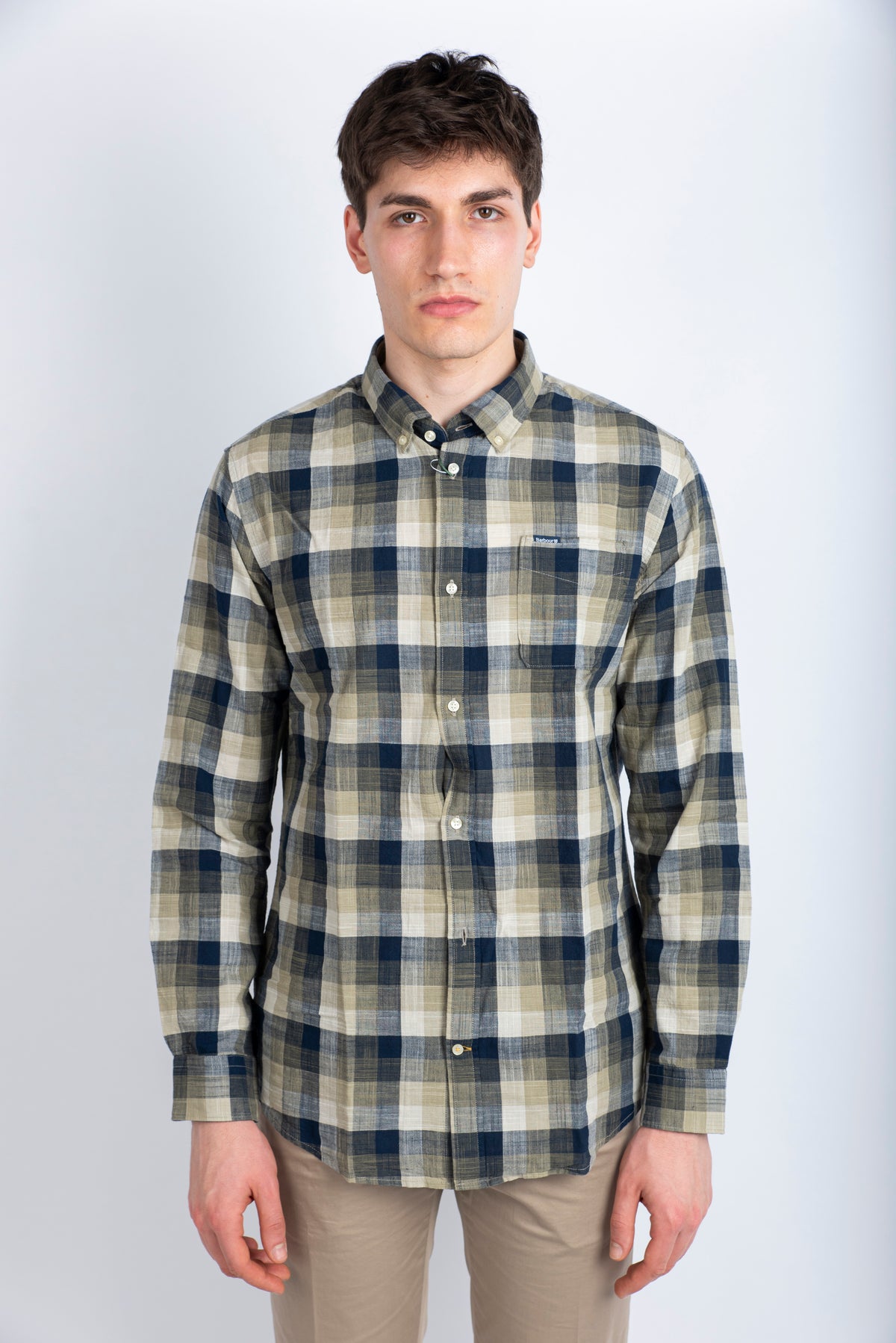 Camicia leggermente aderente Hillroad oliva Barbour MSH5450 OL51 BARBOUR 