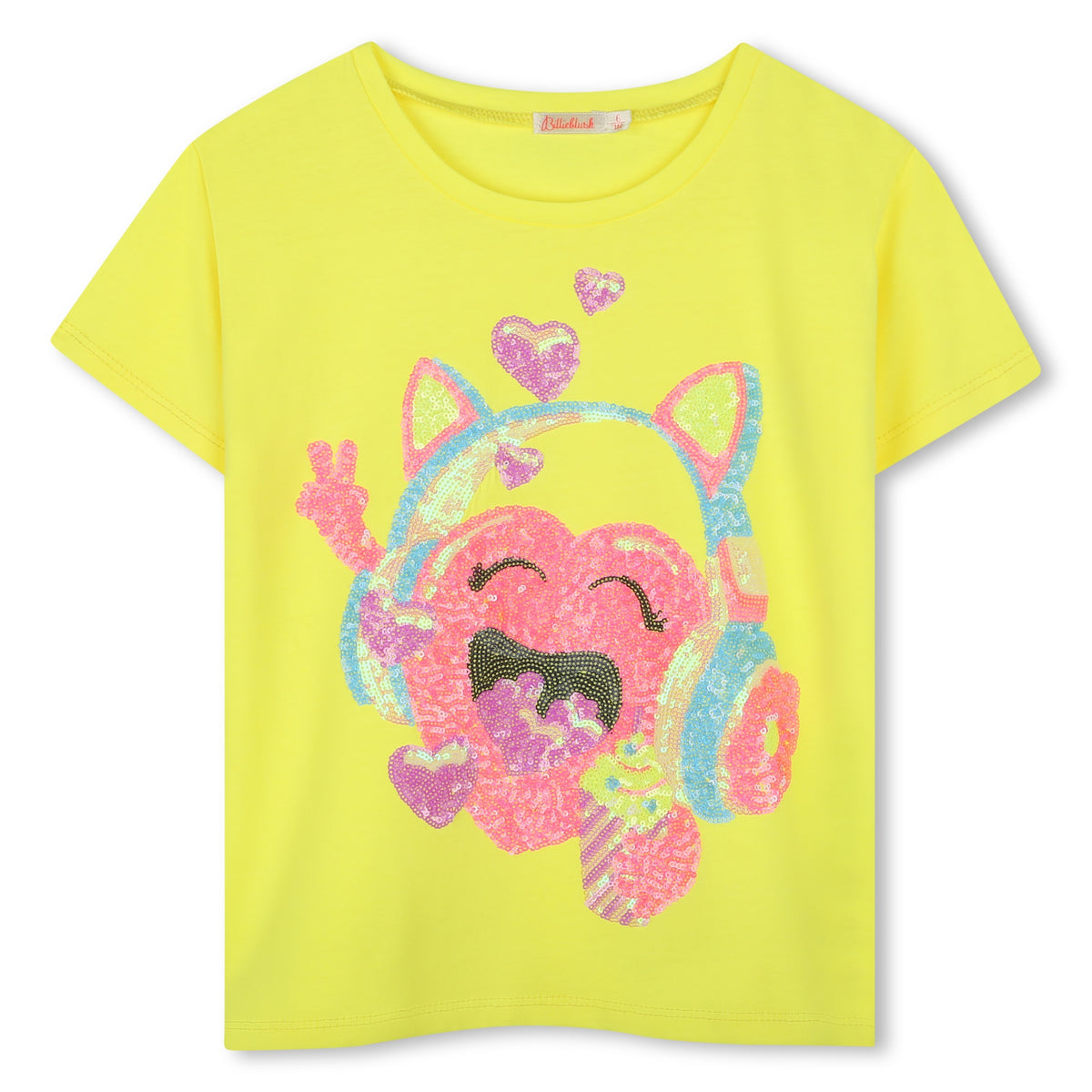 T-shirt cuore paillettes U20924 549 BILLIEBLUSH 