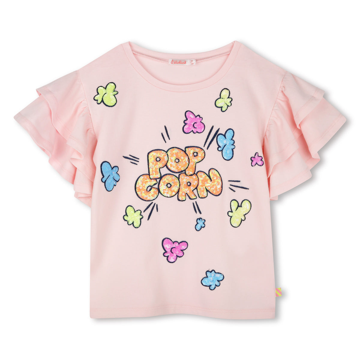T-shirt Pop Corn con paillettes U20928 45X BILLIEBLUSH 