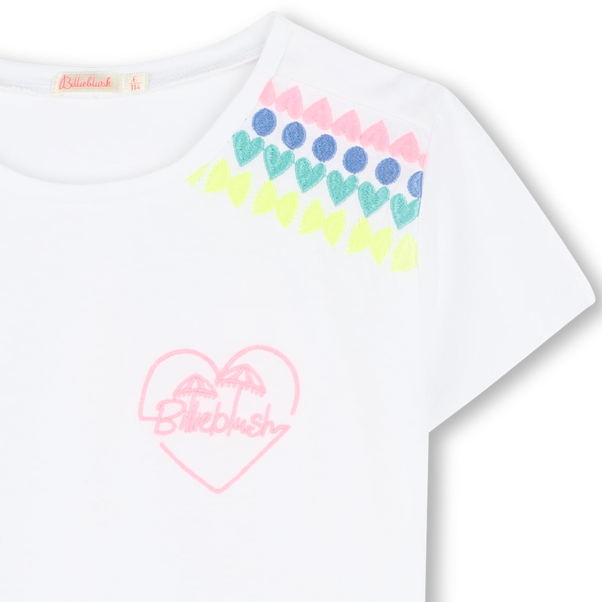 T-shirt con ricami multicolor U20931 10P BILLIEBLUSH 
