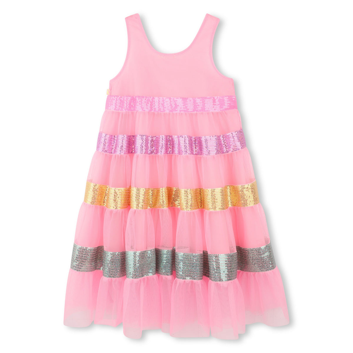 Vestito in tulle con bretelle U20965 462 BILLIEBLUSH 