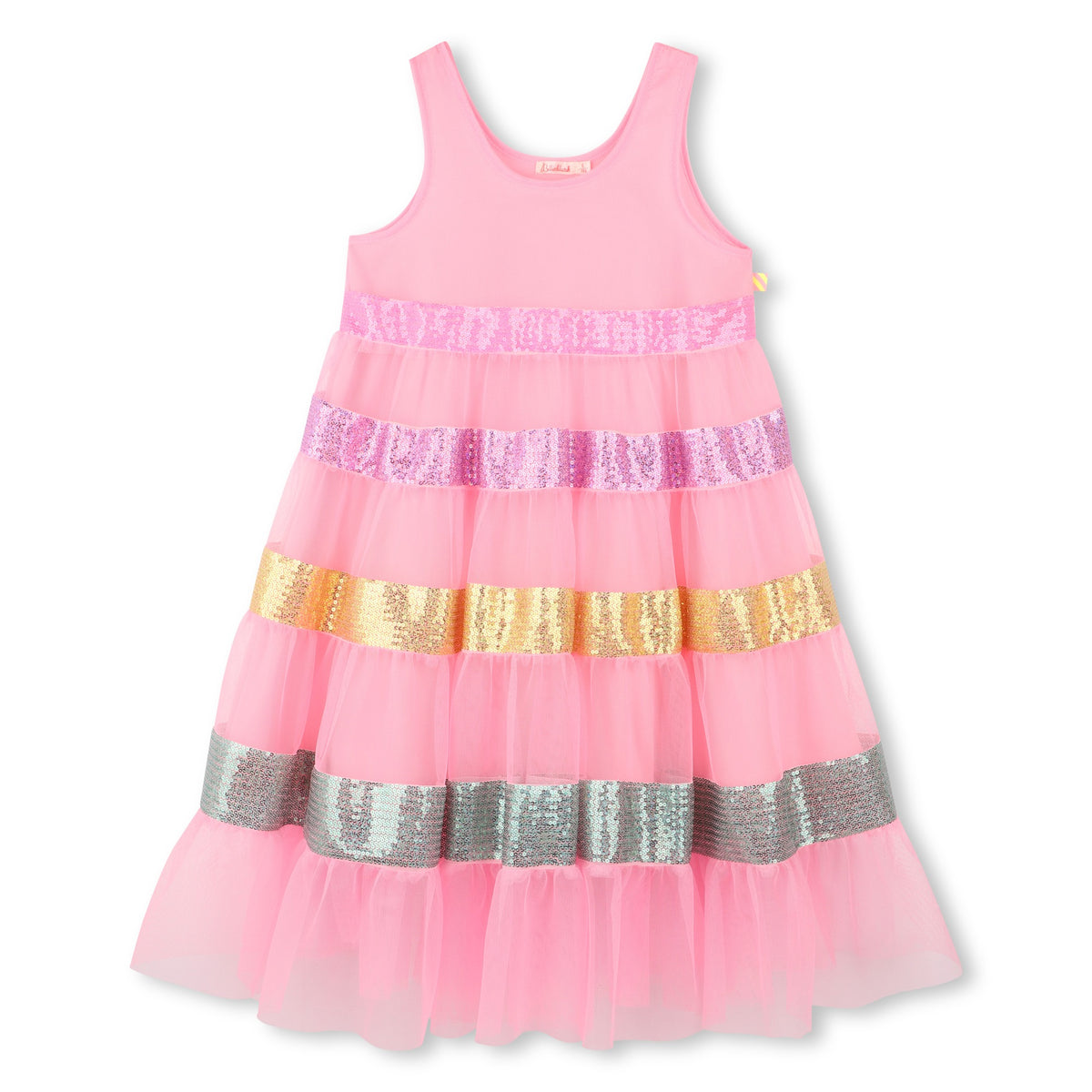 Vestito in tulle con bretelle U20965 462 BILLIEBLUSH 