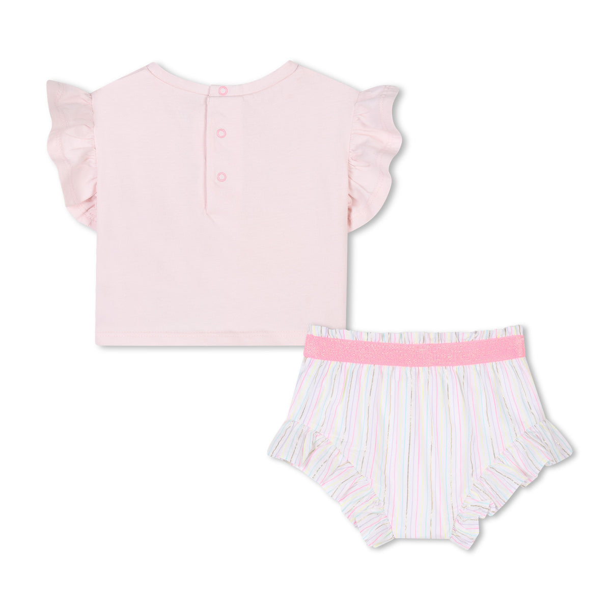 Set con shorts e stampa arcobaleno U21009 N34 BILLIEBLUSH 