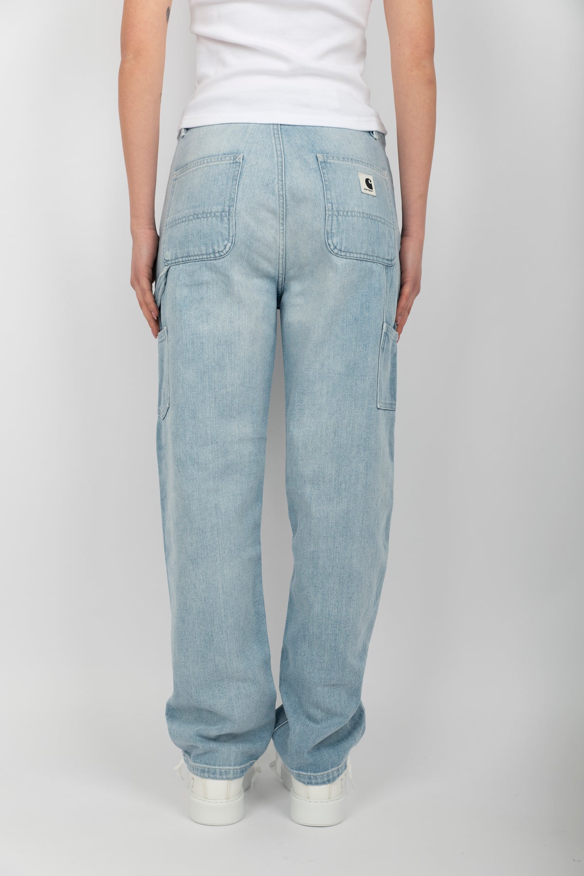 Pantaloni jeans Women's Pierce Pant Straight blue light stone washed  I031251 0147 CARHARTT WIP 