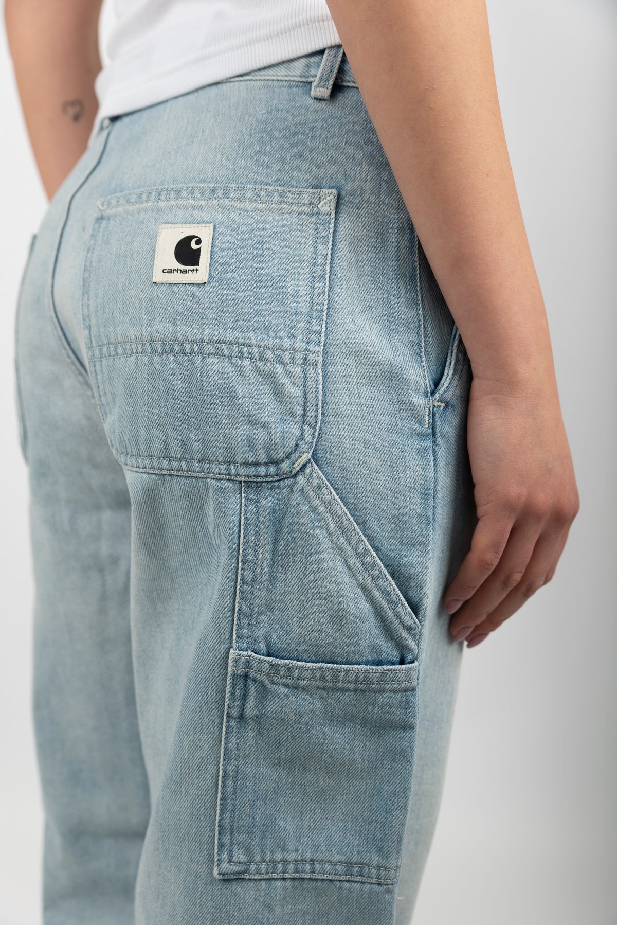 Pantaloni jeans Women's Pierce Pant Straight blue light stone washed  I031251 0147 CARHARTT WIP 