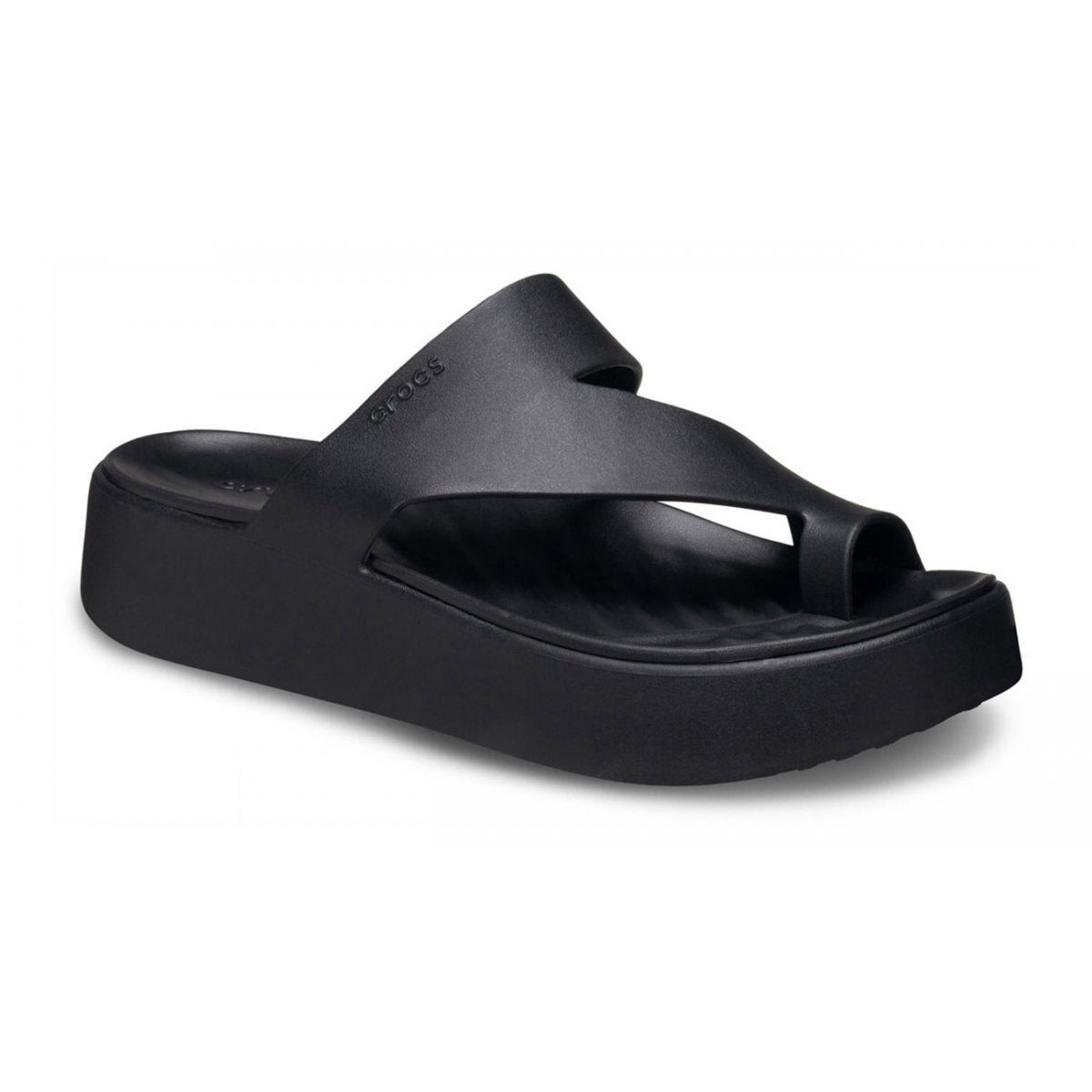 Getaway Platform Toe Loop Donna Black CR210834 BLK CROCS 