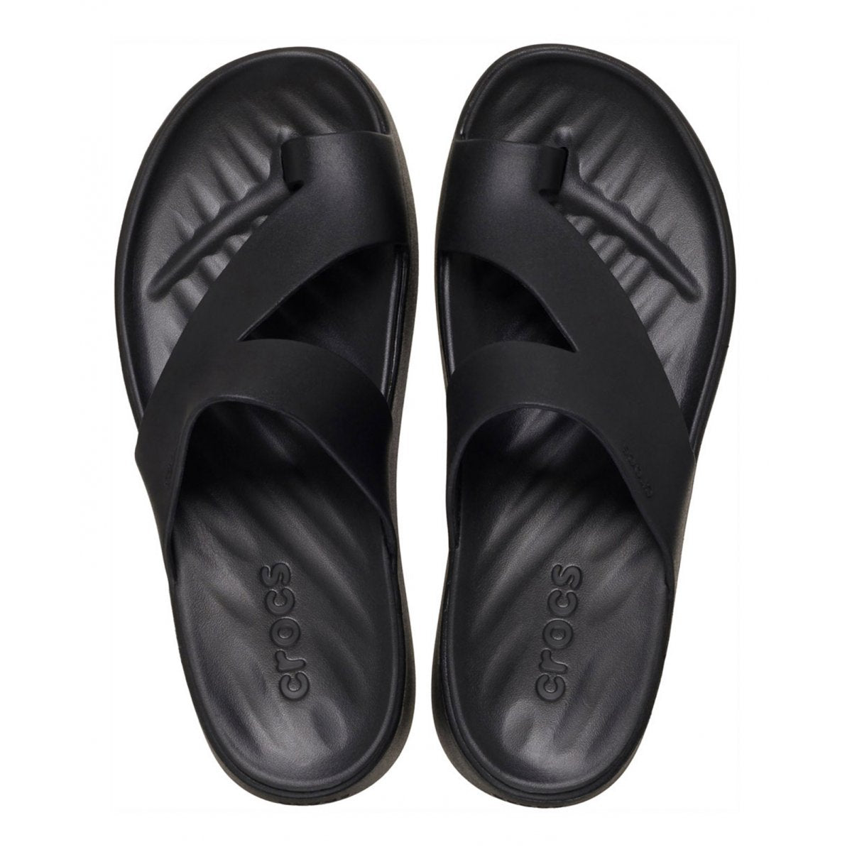 Getaway Platform Toe Loop Donna Black CR210834 BLK CROCS 