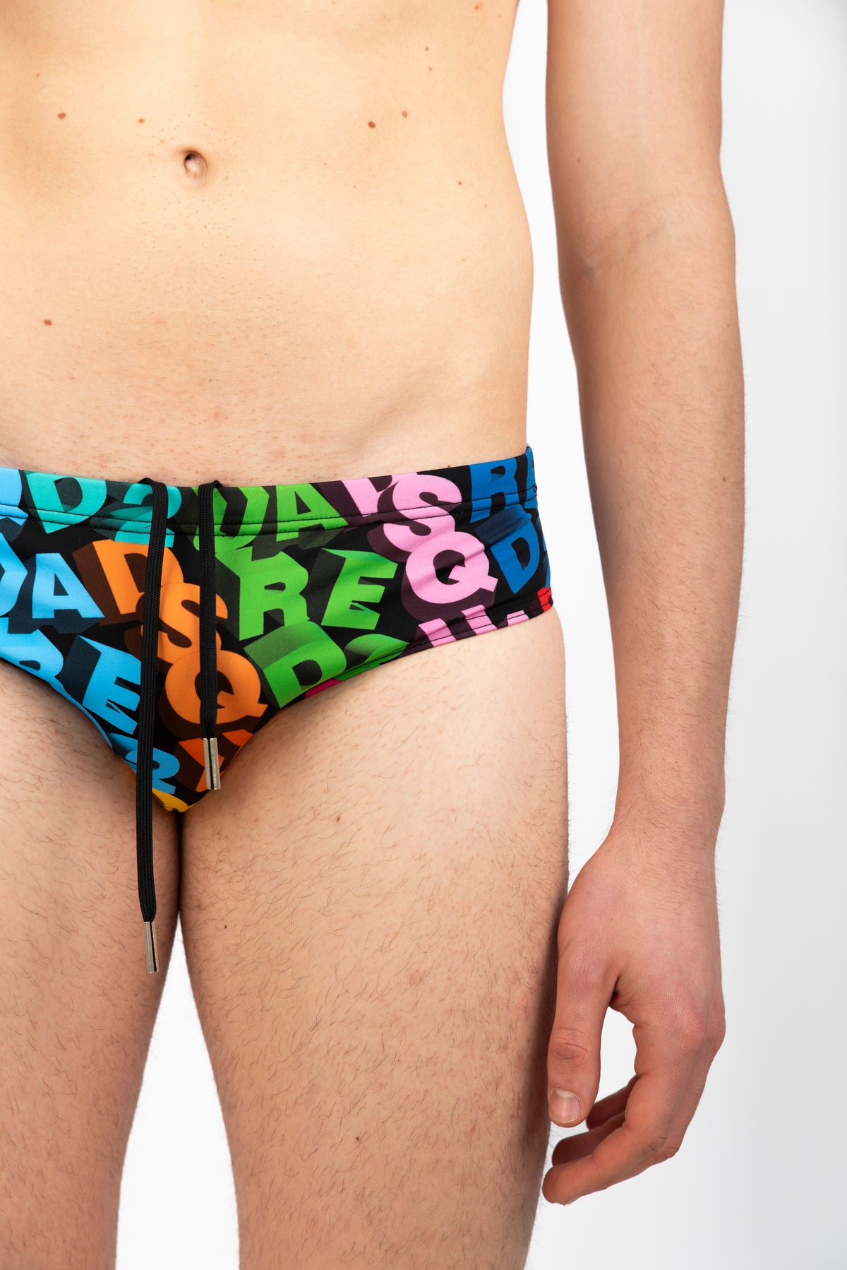 Swim Brief con all over logo D7B356090 998 DSQUARED BEACHWEAR 