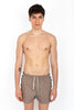 Brown midi swim boxer with side bands