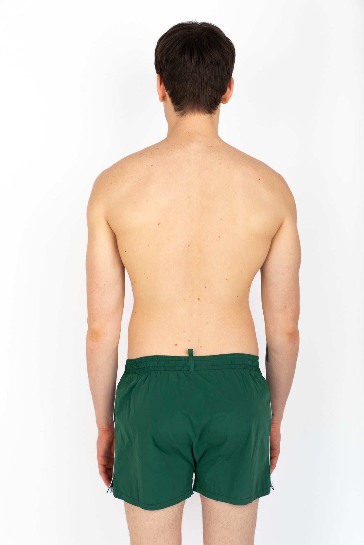 Swim boxer midi boxeur side stripe verde  D7B646140 300 DSQUARED BEACHWEAR 