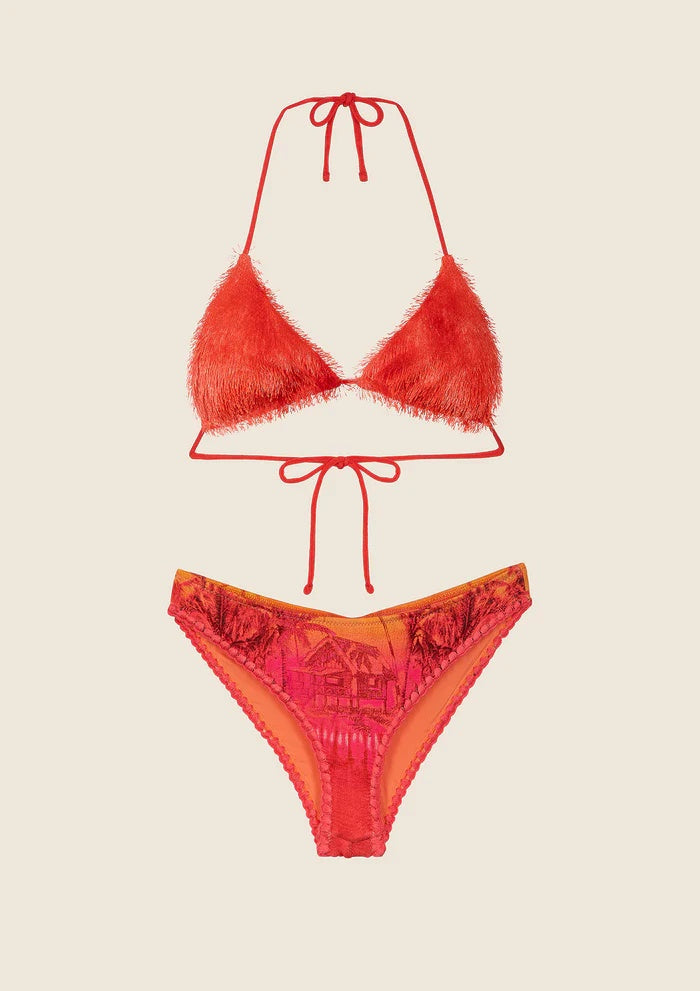 Triangolo con slip coulotte fantasia 0740X 17 F**K 