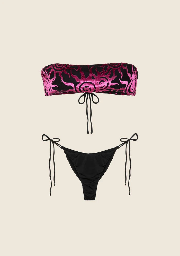 Bikini Fascia con Slip Regolabile Nero 0811 BK F**K 