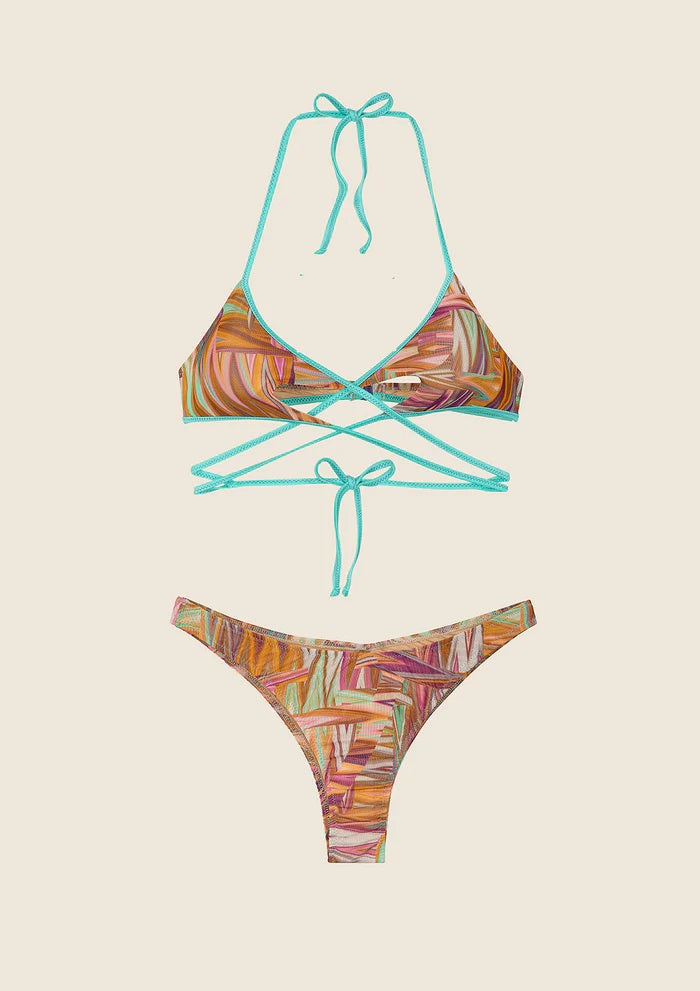 Bikini Triangolo con Slip Americano Fisso Fantasia 0900X 07 F**K 