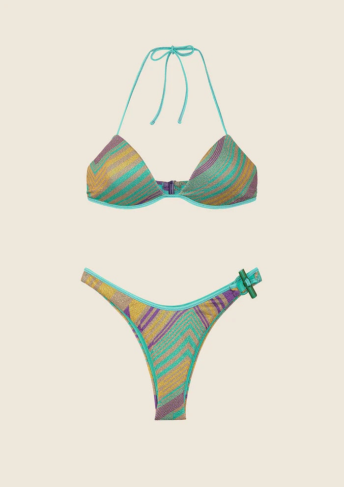 Bikini Reggiseno Push-Up con Slip Americano Fisso Fantasia 0941X 09 F**K 