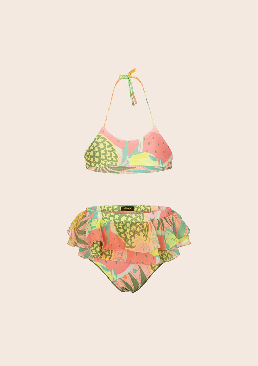 Bikini Neonata Top con Slip Bon Bon Fantasia arancione B1A04UBX 20 F**K 