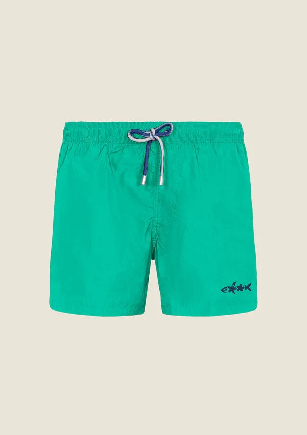 Costume da bagno stampato short fit M01BU05 GN F**K 
