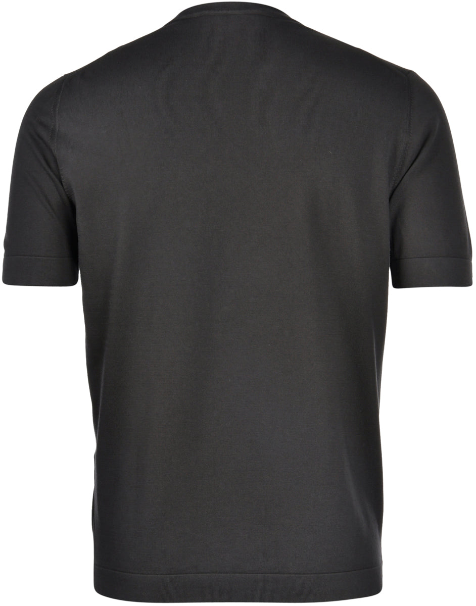 T-shirt in maglia vintage cotone organico nero 43168/21820 099 GRAN SASSO 