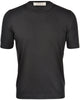 T-shirt in maglia vintage cotone organico nero