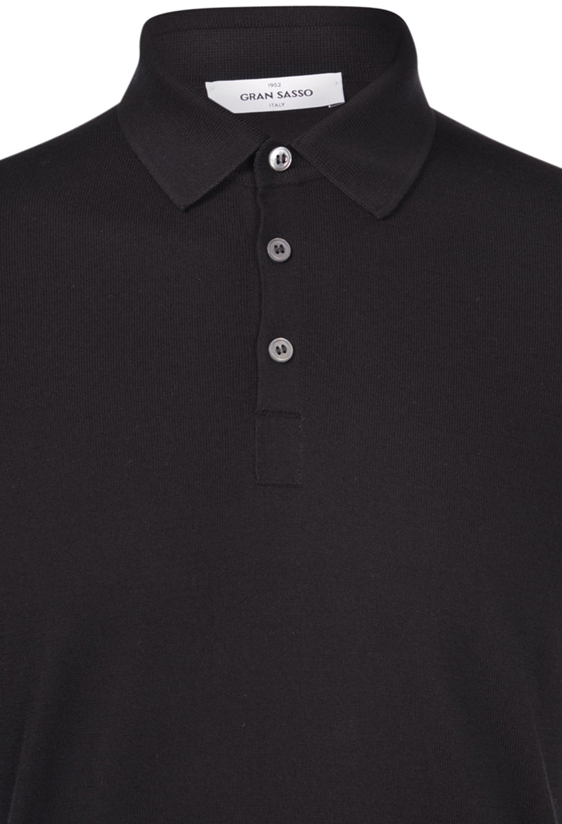 Polo in maglia fresh cotton nero 57119/20615 099 GRAN SASSO 