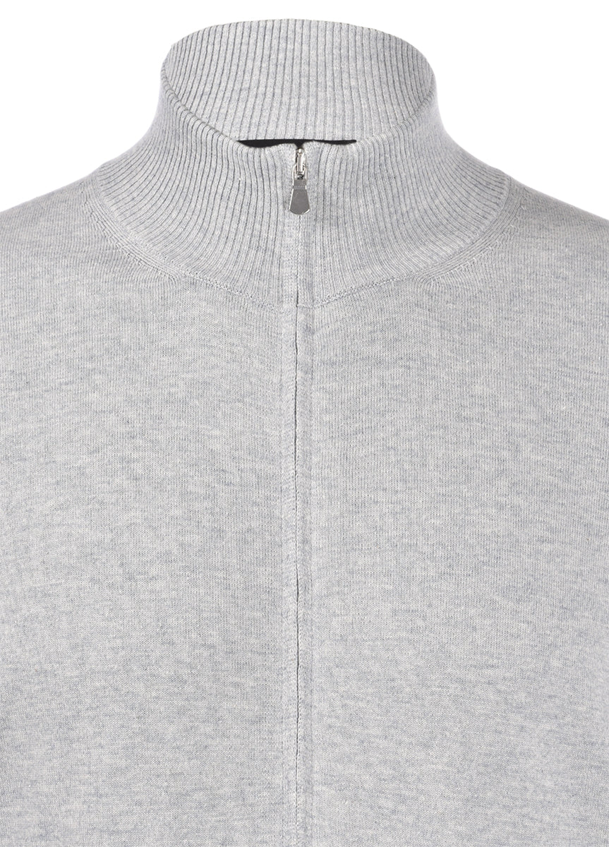 Maglia zip con collo alto grigio 57125/23217 050 GRAN SASSO 