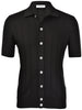 Camicia in maglia a coste nero