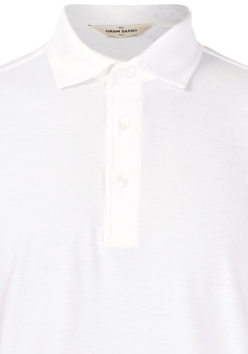 Polo manica lunga bianco 60111/79017 001 GRAN SASSO 
