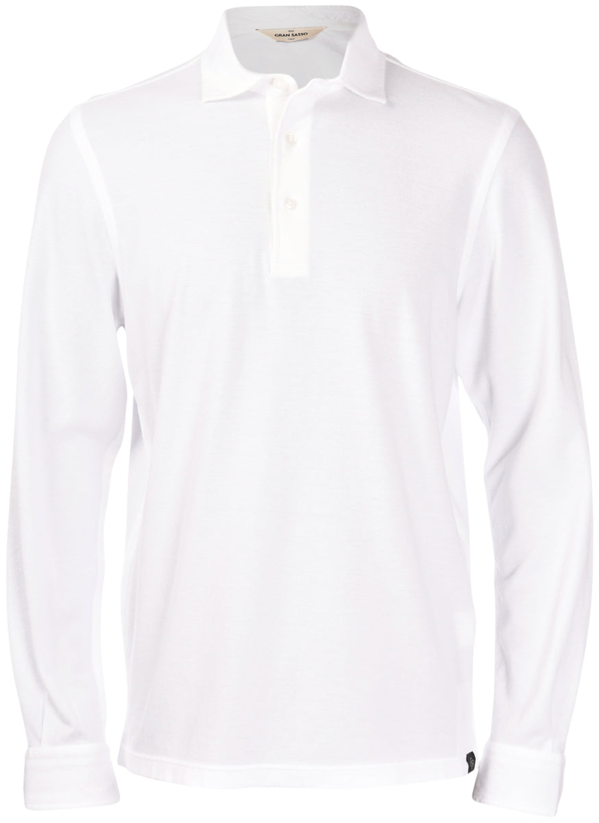 Polo manica lunga bianco 60111/79017 001 GRAN SASSO 